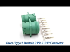 Alemão Verde Tipo 2 Flange Quadrado J1939 Rodada 9 Pin Connector HD10-9-1939P-P080