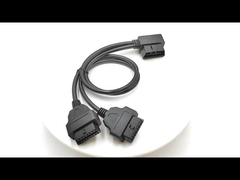 OBD-II Y Splitter Cable OBD 2 OBD2 16 Pin Right Angle Homem para Dual Female Split Y Cable