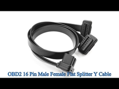OBD2 OBDII J1962 Cabo Y plano de ângulo reto masculino 12V a duplo feminino