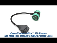 Verde Deutsch J1939 9Pin Conector masculino feminino