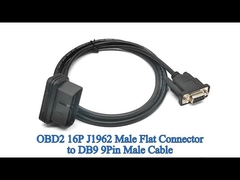 J1962 Cabos de ligação de ângulo reto OBD 2 OBD 2 16 pin para RS232 DB9