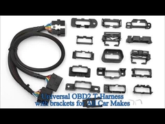 Universal OBD 2 J1962 OBDII Obd2 T-harness Splitter Splitter Y Cable com múltiplos suportes de montagem