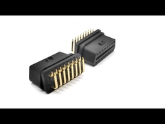 OBD 2 OBD2 OBDII Conector feminino com ângulo direito pin de ouro revestido inclinado para o lado estreito