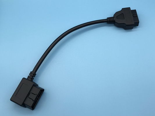 Homem do ângulo direito de OBD2 OBDII 16-Pin J1962 à extensão fêmea em volta do cabo