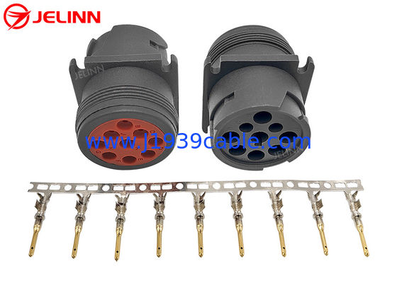Tipo - 1 conector da tomada masculina do Pin J1939 de Deutsch 9 com 9 PCS dos pinos
