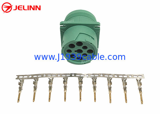 Tipo verde - 2 conector da tomada masculina do Pin J1939 de Deutsch 9 com 9 PCS dos pinos