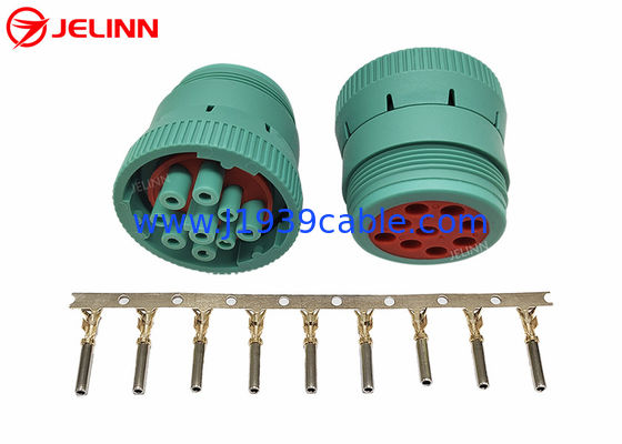 Tipo verde - 2 conector fêmea do Pin J1939 de Deutsch 9 com 9 PCS dos terminais