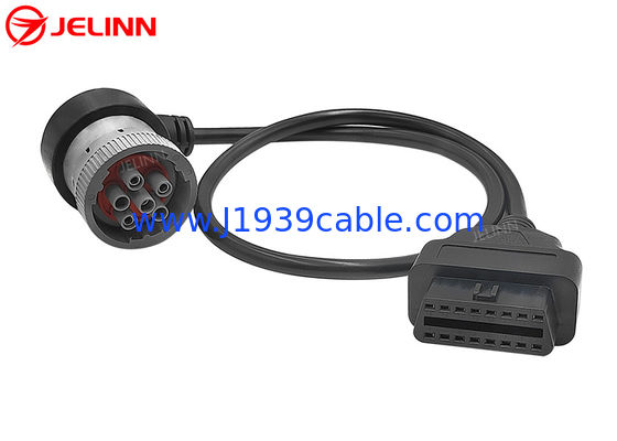 Ângulo direito J1708 Conector de 6 pinos para cabo de conector OBD 2 para dispositivos de diagnóstico ou rastreadores