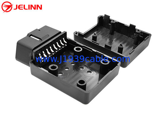 OBD 2 Caixa de armazenamento OBD2 e conector masculino com pin curvo