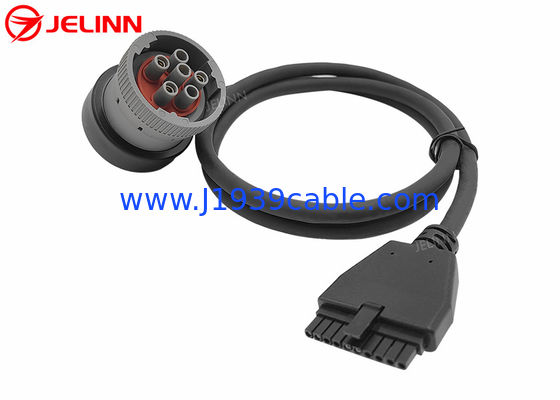 PT30 Cable de dispositivo ELD 6 pin J1939 Cable para dispositivo eletrônico de madeira caminhões pesados na América do Norte